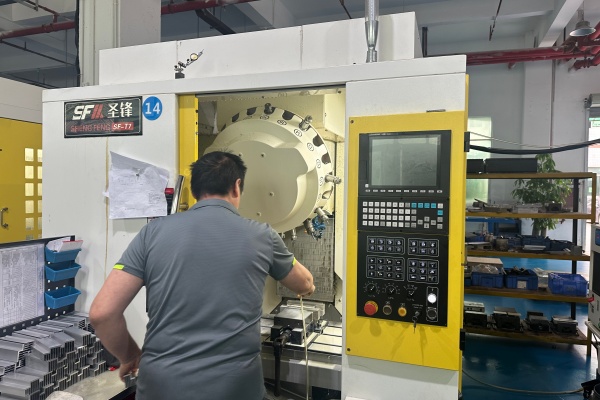 CNC machining workshop with advanced milling machines