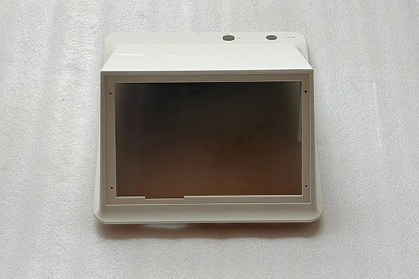 Medical Device Enclosure Panel manufactured with ABS injection molding process featuring screen window and button openings